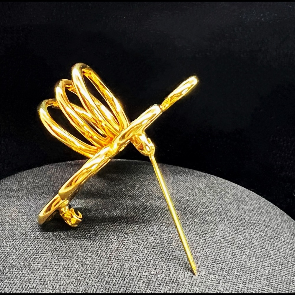 Unique Abstract Vintage Spiral Scarf Ring/Brooch - Picture 5 of 8